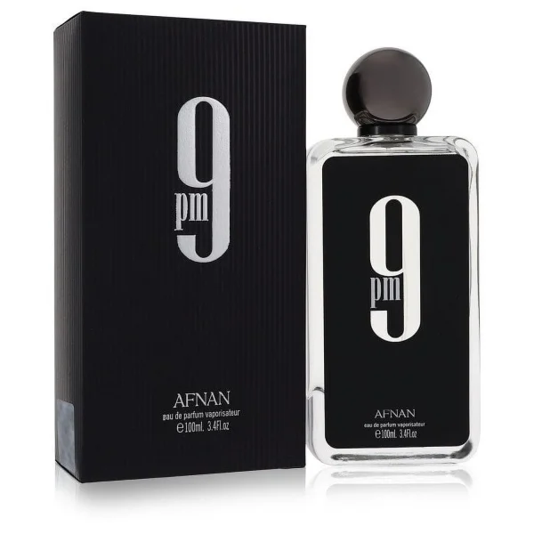 Afnan 9 Pm 3.4 oz EDP For Men (Black Box)